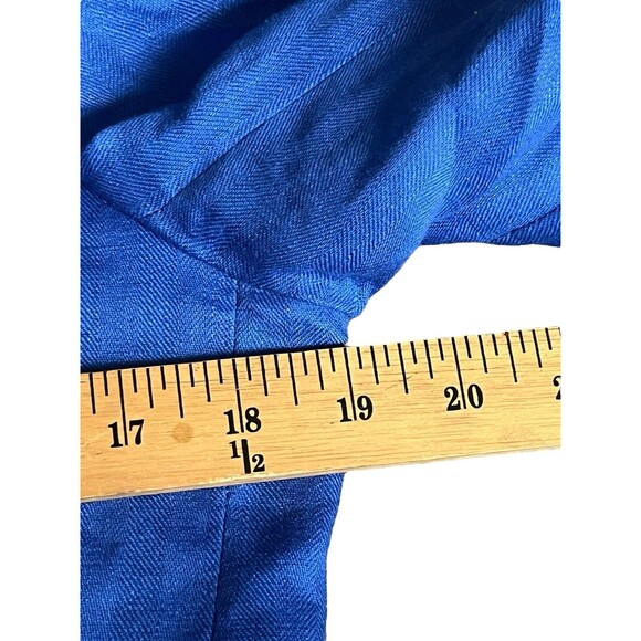 J. Crew Womens 100% Linen Schoolboy Blazer Jacket Sz 10 Blue Surgeon Cuff Preppy - Picture 7 of 10